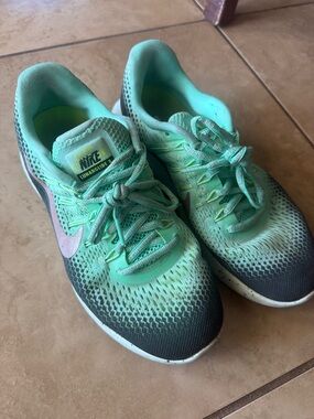 Nike Women's Mint Green and Black LunarGlide Running Shoes